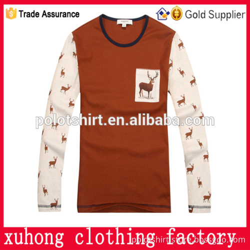 long sleeve wholesale price custom mens t shirt printing